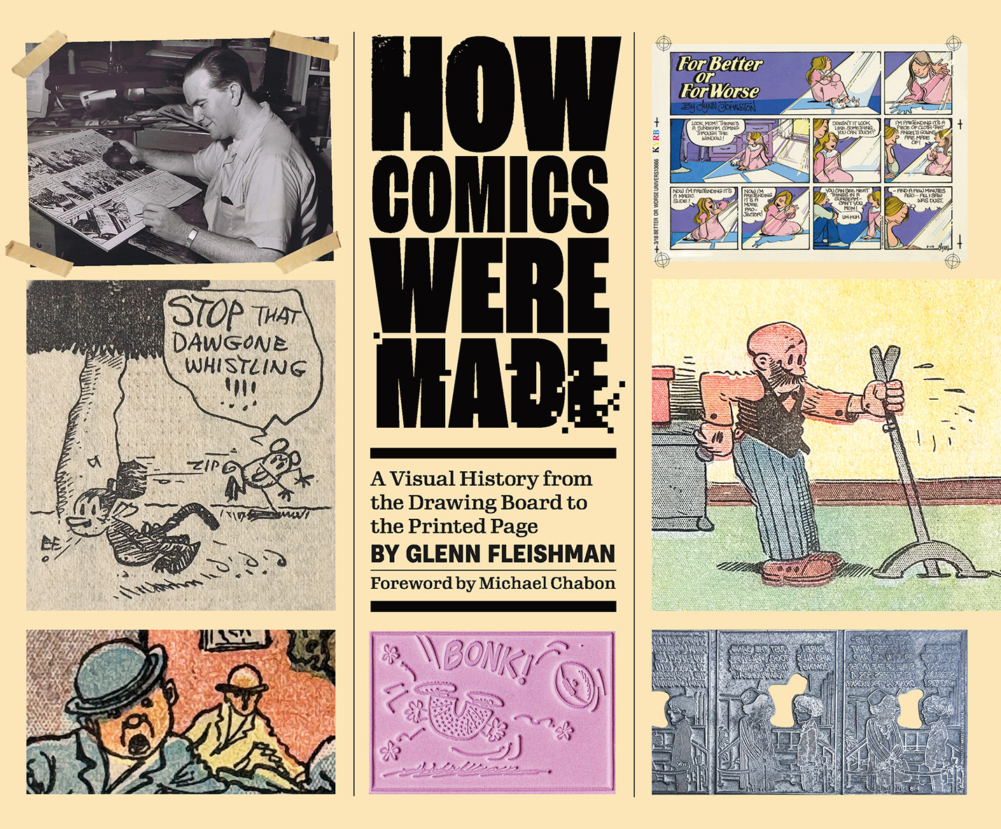 Cover of <i>How Comics Were Made</i>, designed by Mark Kaufman